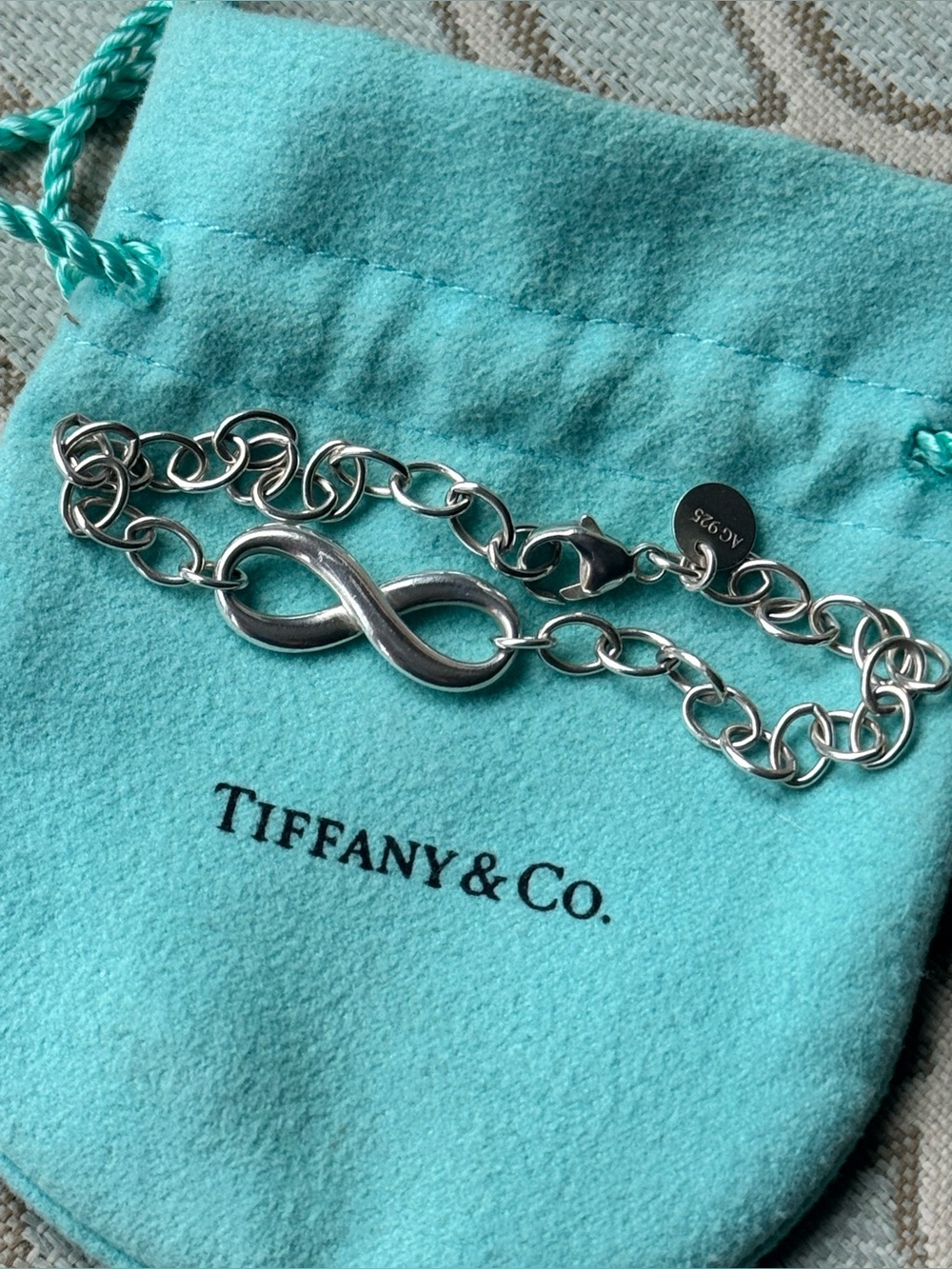 Authentic Tiffany & Co. Sterling Silver Infinity Bracelet - Picture 6 of 10